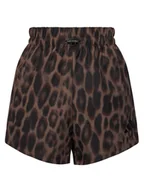 Spodenki damskie - adidas Szorty sportowe Seasonal Essentials Leopard Print JZ0199 Brązowy Regular Fit - miniaturka - grafika 1