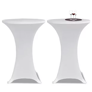vidaXL vidaXL Obrus na st$425 barowy O 80 cm bia$426y rozci$427gany 2 szt - Obrusy i serwetki - miniaturka - grafika 1