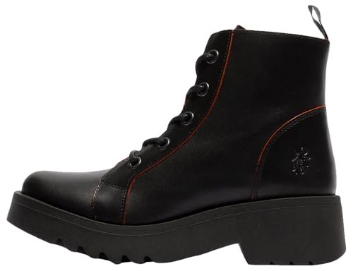 Fly London Damskie botki METZ788FLY, czarne/czerwone, 36, Czarny Czerwony, 36 EU