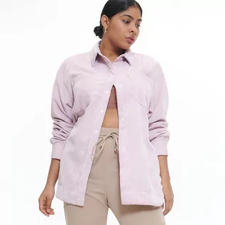 Koszule damskie - Reserved Koszula ze struktralnej tkaniny - Różowy - grafika 1