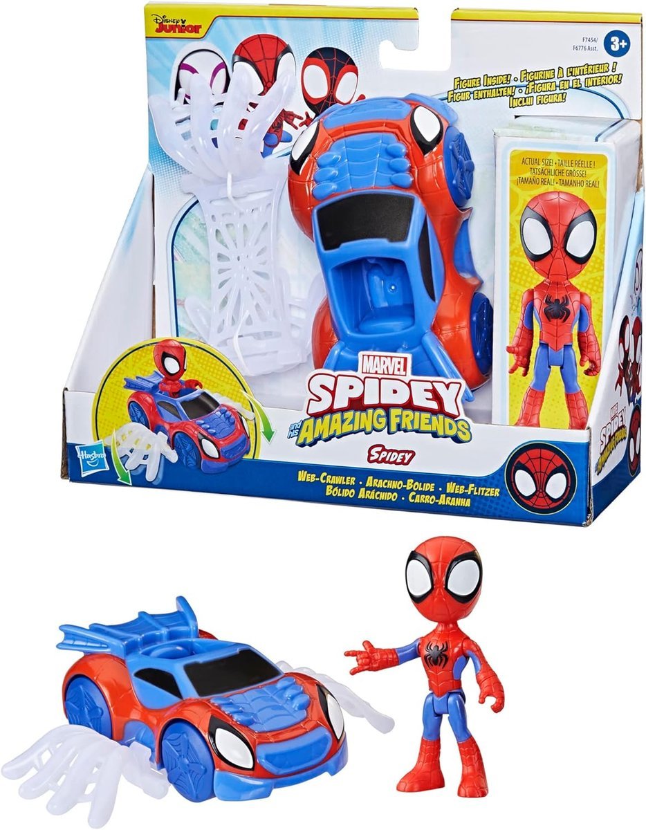 Figurka SPIDEY + Pojazd WEB-CRAWLER + Wielka Sieć! Hasbro F7454 SPIDERMAN