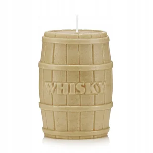 Świeca ozdobna BECZKA WHISKY kolor BRĄZOWY - Świece - miniaturka - grafika 1