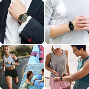 Pasek uniwersalny Alogy Strap z klamrą na smartwatch zegarek 18mm czarny - Akcesoria do smartwatchy - miniaturka - grafika 7