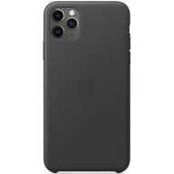 Etui i futerały do telefonów - APPLE Etui Leather Case do iPhone 11 Pro Max Czarny - miniaturka - grafika 1