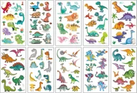 Zabawki kreatywne - Tatuaż zmywalny tymczasowy zestaw 10 sztuk dla dzieci urodziny Dinozaury - miniaturka - grafika 1