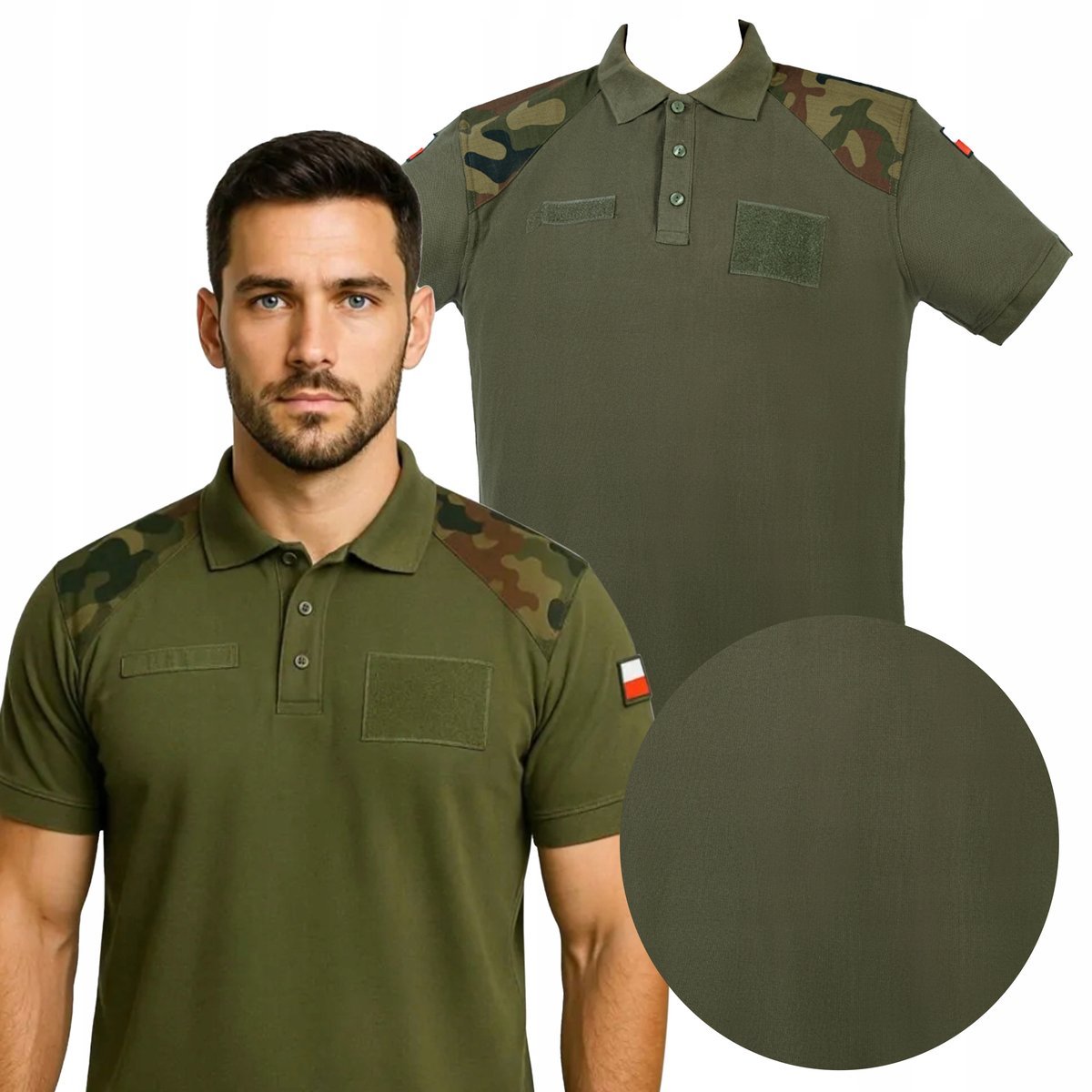 Koszulka polo wojskowa MON 304A Wojska Polskiego polówka męska khaki L