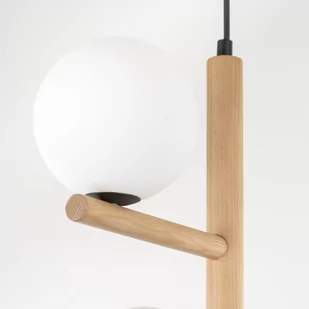 Drewniana lampa wisząca z okrągłymi kloszami TK 6799 z serii ESTERA WOOD - Lampy sufitowe - miniaturka - grafika 2
