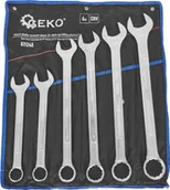 Klucze i nasadki - Geko Klucze płasko-oczkowe satyna 34-50mm 6el.CRV/op.płachta/ 3 - miniaturka - grafika 1