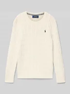 Swetry dla chłopców - Sweter z dzianiny z prążkowanymi wykończeniami - miniaturka - grafika 1