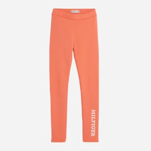 Legginsy młodzieżowe dziewczęce Tommy Hilfiger KG0KG07410-XKI 162 cm Pomarańczowe (8720644049983) - Spodnie i spodenki dla dziewczynek - miniaturka - grafika 1