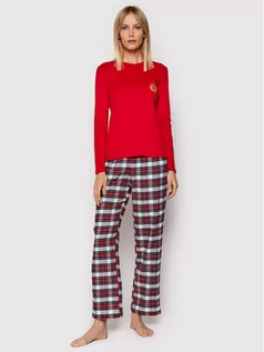 Piżamy damskie - Lauren Ralph Lauren Piżama ILN72122F Czerwony Regular Fit - grafika 1