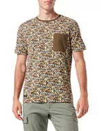 Koszulki męskie - camel active Męski T-shirt, brązowy (Olive Brown), M - miniaturka - grafika 1