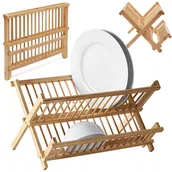 Akcesoria i części AGD - Suszarka do naczyń Amazon Basic bambusowa - miniaturka - grafika 1