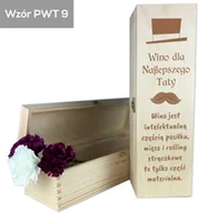 Gadżety dla niej i dla niego - Skrzynka na wino Wino dla najlepszego taty z imieniem Prezent na Dzień Ojca - miniaturka - grafika 1