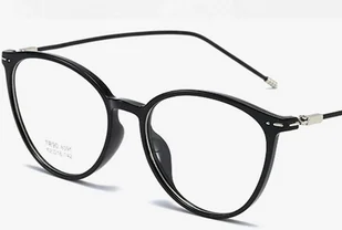 Okulary minusy kocie kujonki korekcyjne -3.75 - Okulary korekcyjne, oprawki, szkła - miniaturka - grafika 1