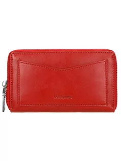 Portfele - Wojas Skórzany portfel w kolorze czerwonym - 15 x 9 x 2 cm - grafika 1