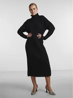 Sukienki - YAS Sukienka dzianinowa Mavi 26028660 Czarny Relaxed Fit - miniaturka - grafika 1