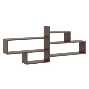 Minimalistyczna półka wisząca w kolorze wenge Exer - Półki do salonu - miniaturka - grafika 1