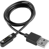 Pozostałe akcesoria sieciowe - Magnetyczny kabel ładujący OCIODUAL 2-pinowy odstęp między pinami 7,62 mm do inteligentnych zegarków Ładowarka USB Czarny Smartwatch - miniaturka - grafika 1