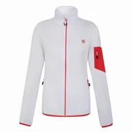 Bluzy sportowe damskie - Bluza damska Dare 2b W Torrek Fleece Rozmiar: L / Kolor: biały/czerwony - miniaturka - grafika 1