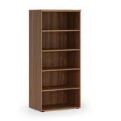 Szafy biurowe - Regał biurowy PRIMO WOOD, 1781 x 800 x 500 mm, orzech - miniaturka - grafika 1