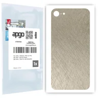Folie ochronne do telefonów - Folia naklejka skórka strukturalna na TYŁ do Apple iPhone SE (2020) -  Tytan Srebrny - apgo SKINS - miniaturka - grafika 1