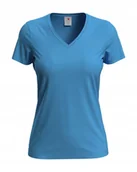 Koszulki i topy damskie - Koszulka damska T-shirt damski Stedman V-neck ST2700 Light Blue S - miniaturka - grafika 1
