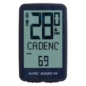 Liczniki rowerowe - Kross Licznik 222 CW bezprzewodowy USB kadencja termometr podśw. czarny - miniaturka - grafika 1