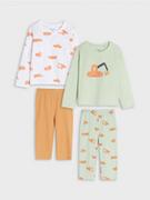 Piżamy chłopięce - Sinsay - Piżamy 2 pack - zielony - miniaturka - grafika 1