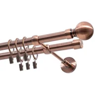 Karnisze - Karnisz DECASTYL Modern z kółkami podwójny 320 cm Miedziany - miniaturka - grafika 1