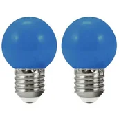 Pozostałe oświetlenie - POLUX Żarówki G45 niebieskie 36V do girlandy party E27 (2 szt. w zestawie) 308764 - miniaturka - grafika 1