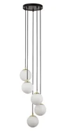 Lampy sufitowe - Kaskadowa lampa wisząca Piano 33659 Sigma kule balls białe czarne mosiądz - miniaturka - grafika 1