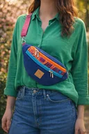 Nerki - Granatowa nerka damska z weluru Veracruz - miniaturka - grafika 1