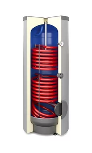 Galmet Wymiennik biwalentny 500l SGW(S)B TOWER BIWAL z dwiema wężownicami spiralnymi, emaliowany, twarda pianka poliuretanowa, skay, pionowy wolnostojący - Zasobniki i wymienniki - miniaturka - grafika 2