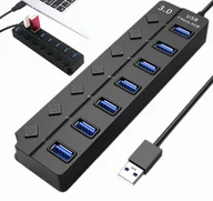 Huby USB - Rozgałęźnik port Usb Hub 3.0 wyłącznik 1x7 Switch - miniaturka - grafika 1