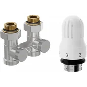 Zawory i kraniki - Mexen G04 zestaw termostatyczny dwururowy DN50, prosty 1/2"x3/4", nikiel - W912-012-948-01 - miniaturka - grafika 1