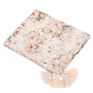 Rożki i beciki - Samiboo Otulacz bambusowy M 75x100 Peonie Cream - miniaturka - grafika 1