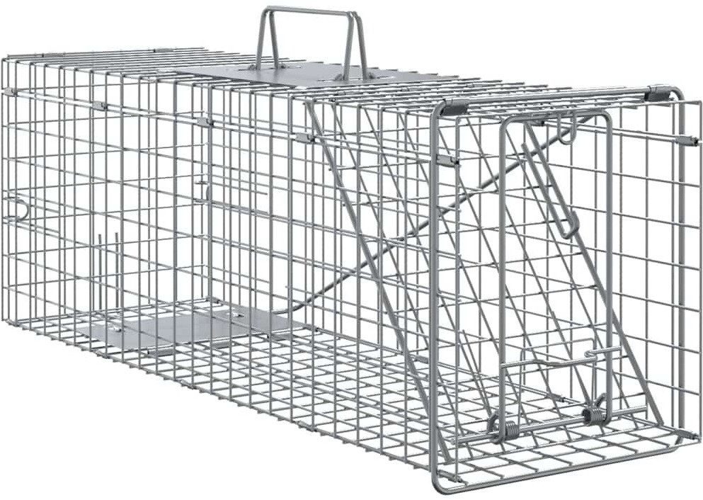 vidaXL Pułapka na zwierzęta Antracytowy 61 x 20 x 21.5 cm Stal