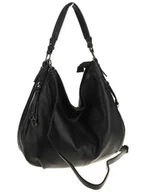 Torebki damskie - Torebka Damska Shopper Modna Duża Listonoszka Worek na Ramię LH2503 Czarna - miniaturka - grafika 1