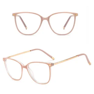 Okulary damskie kocie oczy zerówki do komputera BLUE LIGHT 25149D - Okulary korekcyjne, oprawki, szkła - miniaturka - grafika 1