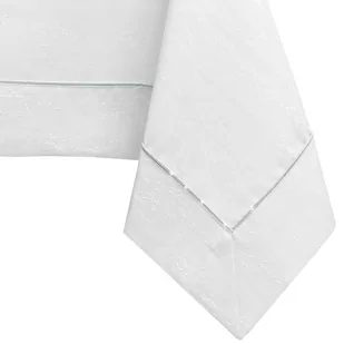 Obrus Vesta Biały Tłoczony Nowoczesny 110x110 AmeliaHome - TCLOTH/AH/VESTA/BRD/PPG/WHITE/110X110 - Obrusy i serwetki - miniaturka - grafika 1