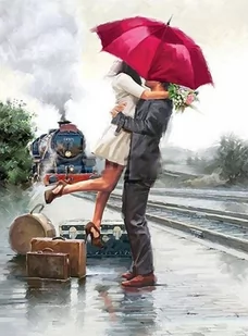 Haft Diamentowy Zakochana Para - Dworzec 55x75 cm - Dekoratorstwo Haft Diamentowy Zakochana Para - Dworzec 55x75 cm - Dekoratorstwo - miniaturka - grafika 1