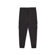 Spodnie sportowe męskie - Cropp - Czarne dresowe joggery cargo - Czarny - miniaturka - grafika 1