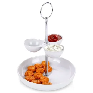PATERA PORCELANOWA PIĘTROWA NA PRZEKĄSKI 139378 - Tace i patery - miniaturka - grafika 1