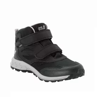 Buty dla dziewczynek - Buty dziecięce Jack Wolfskin WOODLAND TEXAPORE MID VC K black / grey - 26 - grafika 1