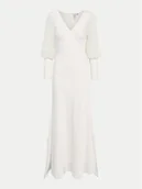 Sukienki - YAS Sukienka wieczorowa Dottea 26034444 Biały Regular Fit - miniaturka - grafika 1