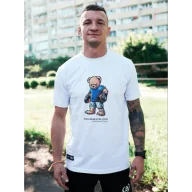 Koszulki sportowe męskie - Środowisko Miejskie T-shirt Koszulka MMA Bear White - miniaturka - grafika 1
