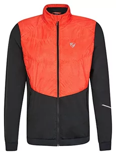 Ziener Męska kurtka funkcyjna/hybrydowa NESKO do sportów górskich, watowana, wiatroszczelna, Primaloft, new red stripe, 54 - Kurtki męskie - miniaturka - grafika 1
