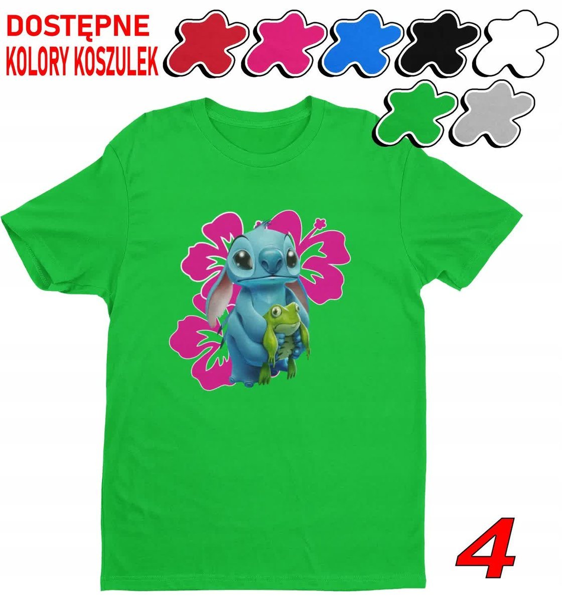 Koszulka Dziecięca Z Nadrukiem Dla Fana Stich Angel Słodziak -L 146-152