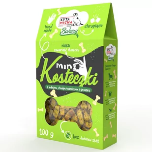 Syta Micha Ciastka Mini kosteczki z indykiem i chudym twarożkiem 100g - Przysmaki dla psów - miniaturka - grafika 1